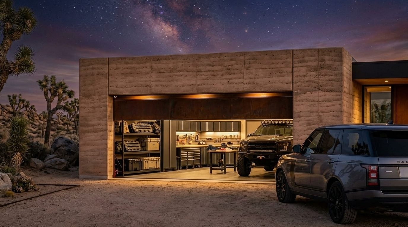 Local Garage Door Metro Hamdan Garage Door Gliding Open Revealing Warm Illuminated Interior